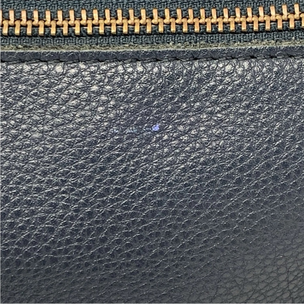 The Sak Navy Blue Leather Crossbody Bag Purse Handbag Zipper Pockets Lined inner - Picture 12 of 16